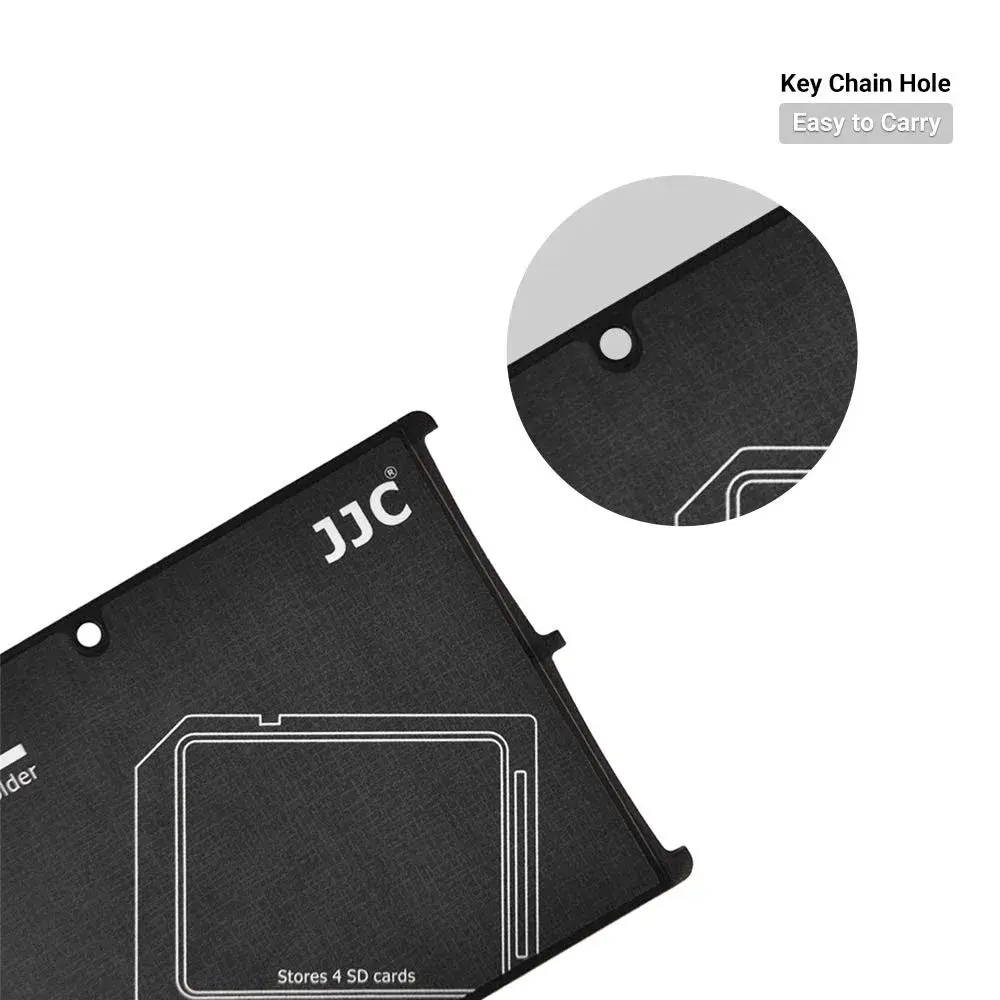 JJC 4 Slot SD Card Holder Case Storage Organizer, Slim Ultra-Thin SDHC SDXC Box | Credit Card Size Portable Memory Card Container - view 4