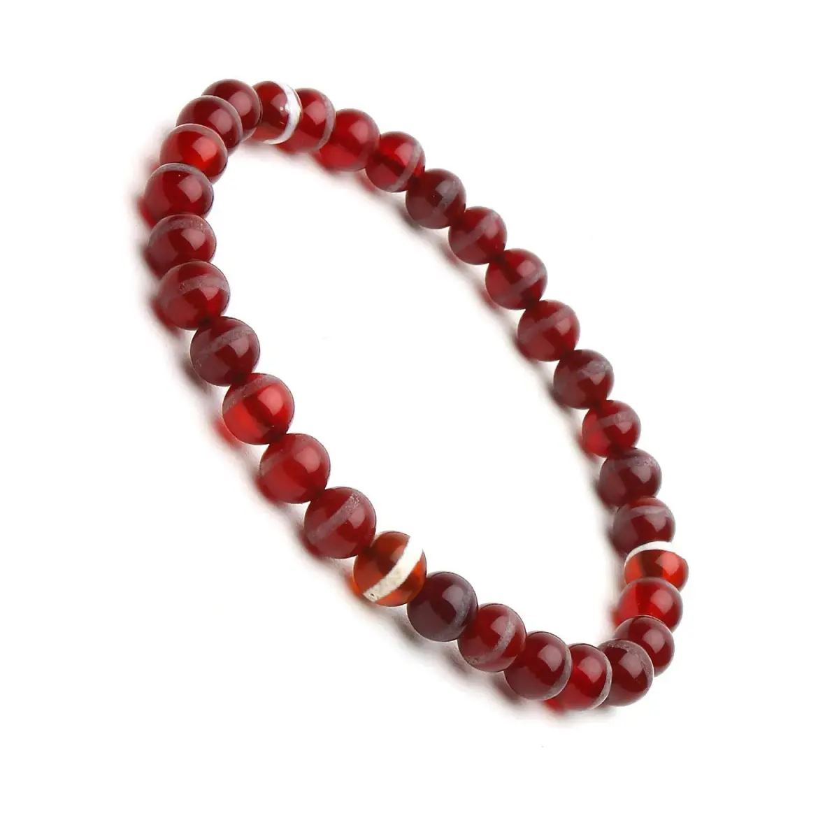 Arihant Gems & Jewels Brown Chalcedony Gemstone Bracelet 19 cm (7.5 in) | Handmade Natural Stone for Men & Women - main product image