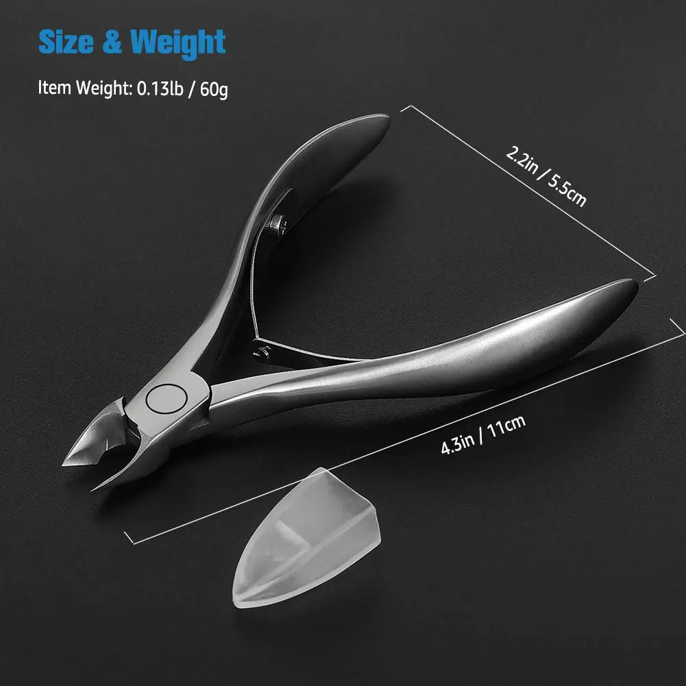 FERYES Cuticle Clippers 1/2 Jaw - Professional Cuticle Cutter Nail Skin Clipper Hangnail Trimmer Silver 5.5cm (2.2in) | Precision Tool for Manicure & Pedicure - view 6