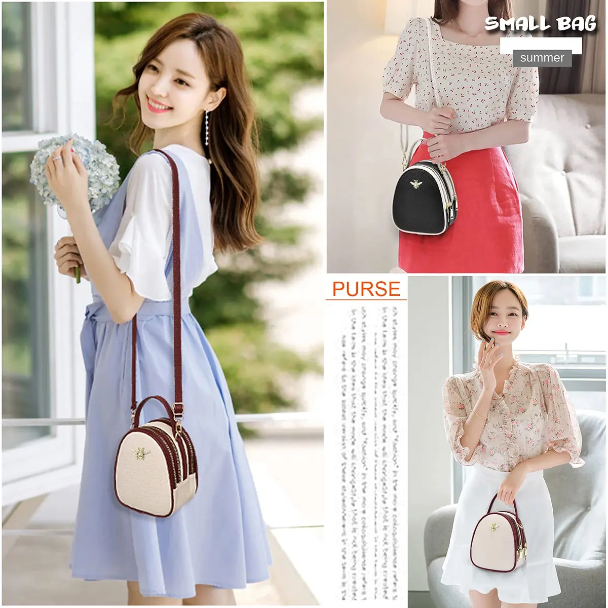 BAIKELI Small Crossbody Bag for Women | PU Leather, 6.3x3.4x7.5 inches, Zipper Closure, Adjustable Strap - view 2