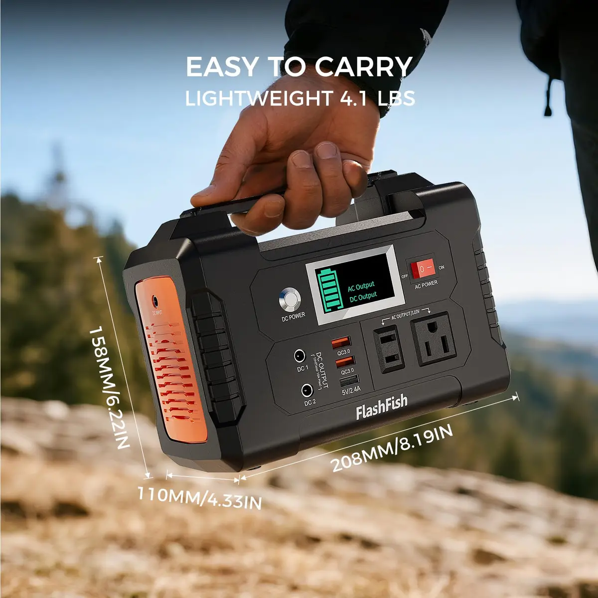 FF FLASHFISH Portable Power Station 200W 151Wh | Compact Backup Power for Camping & Home - view 6