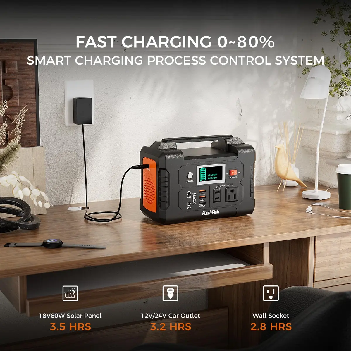 FF FLASHFISH Portable Power Station 200W 151Wh | Compact Backup Power for Camping & Home - view 4