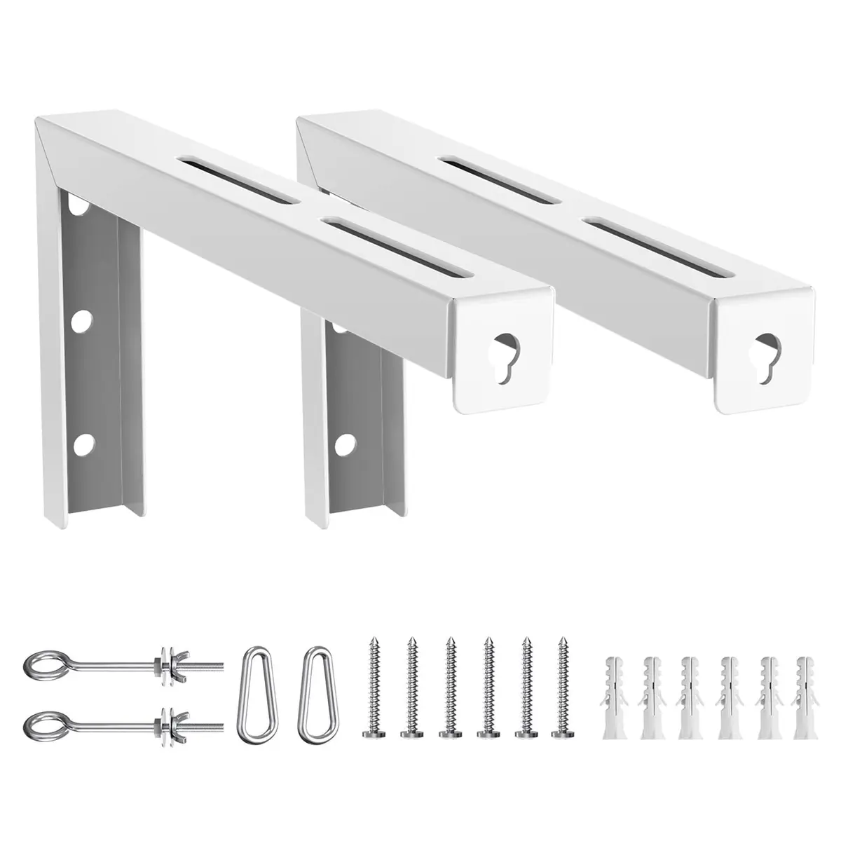 WALI Universal Projector Screen Ceiling Mount, Wall Hanging Mount L-Brackets, 12 inch Adjustable Extension with Hook Kit, 1.16 kg (2.56 lb) | Holds up to 36 kg (80 lbs) - view 9