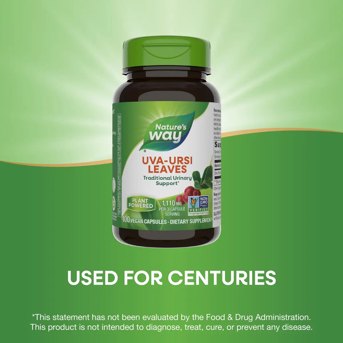 Nature's Way Uva Ursi Leaves Herbal Supplement 1110 mg 200 Count (66 Servings) | Traditional Urinary Support - view 5
