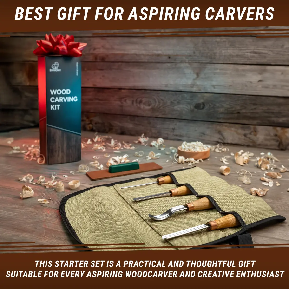 BeaverCraft Wood Carving Gouges Chisels Kit SC01 - Wood Spoon & Whittling Tools | High Carbon Steel, 7.56" - view 6