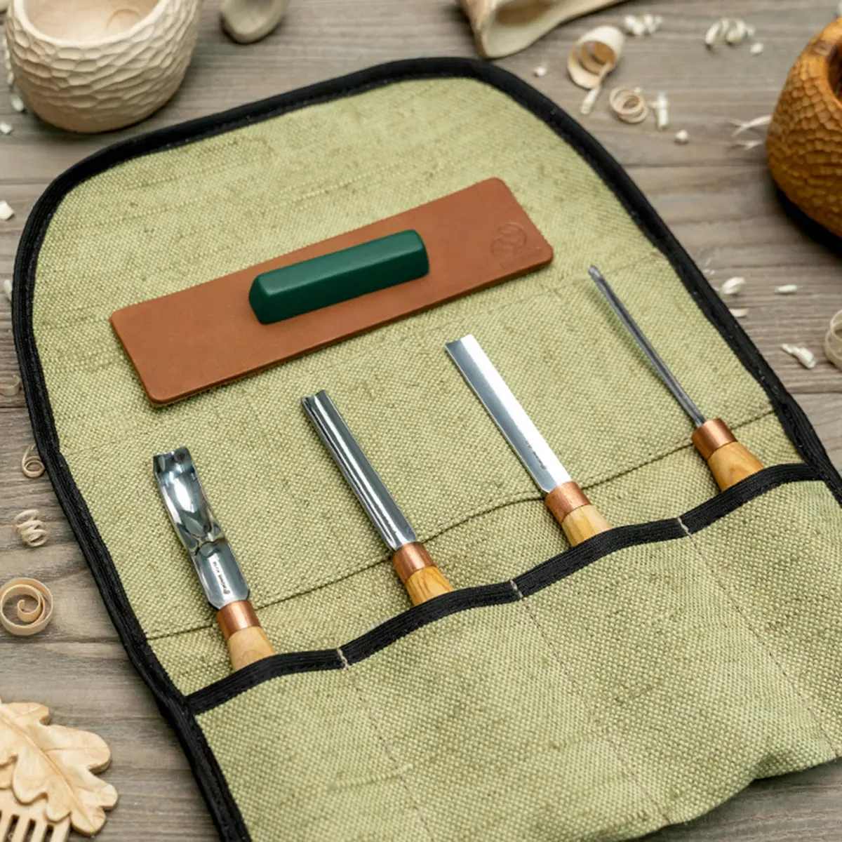 BeaverCraft Wood Carving Gouges Chisels Kit SC01 - Wood Spoon & Whittling Tools | High Carbon Steel, 7.56" - view 7