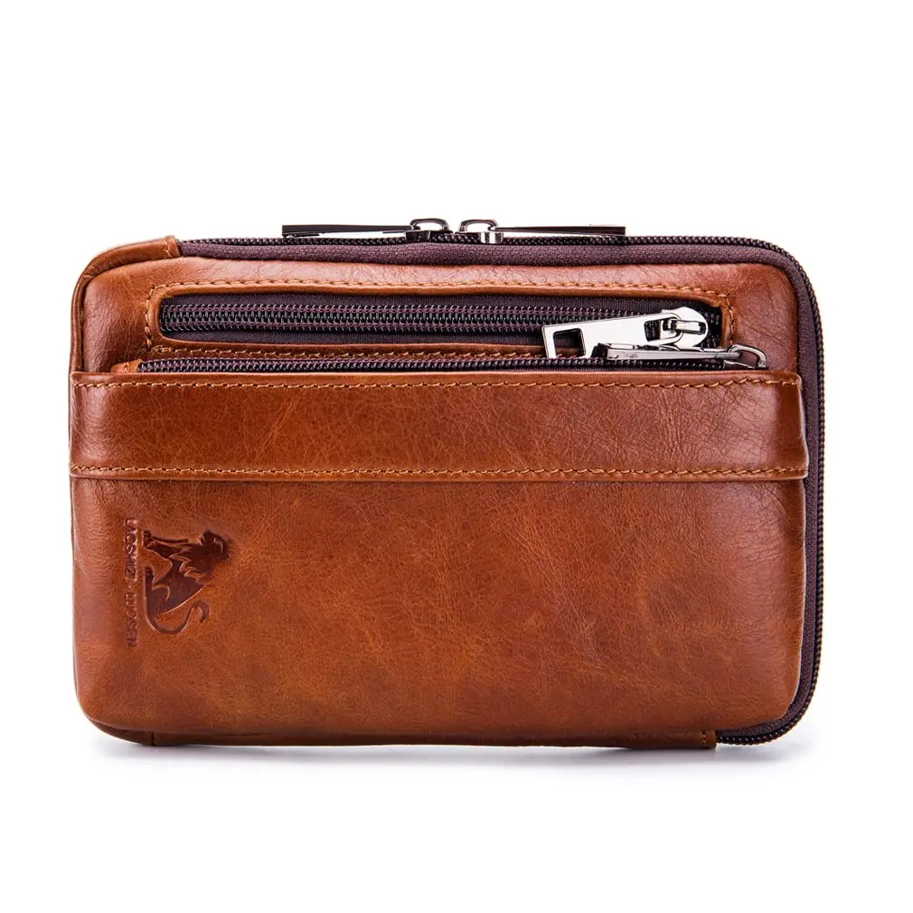Hebetag Genuine Leather Phone Belt Holster Waist Case Bag 19cm (7.48") | Horizontal & Vertical Carry - view 5