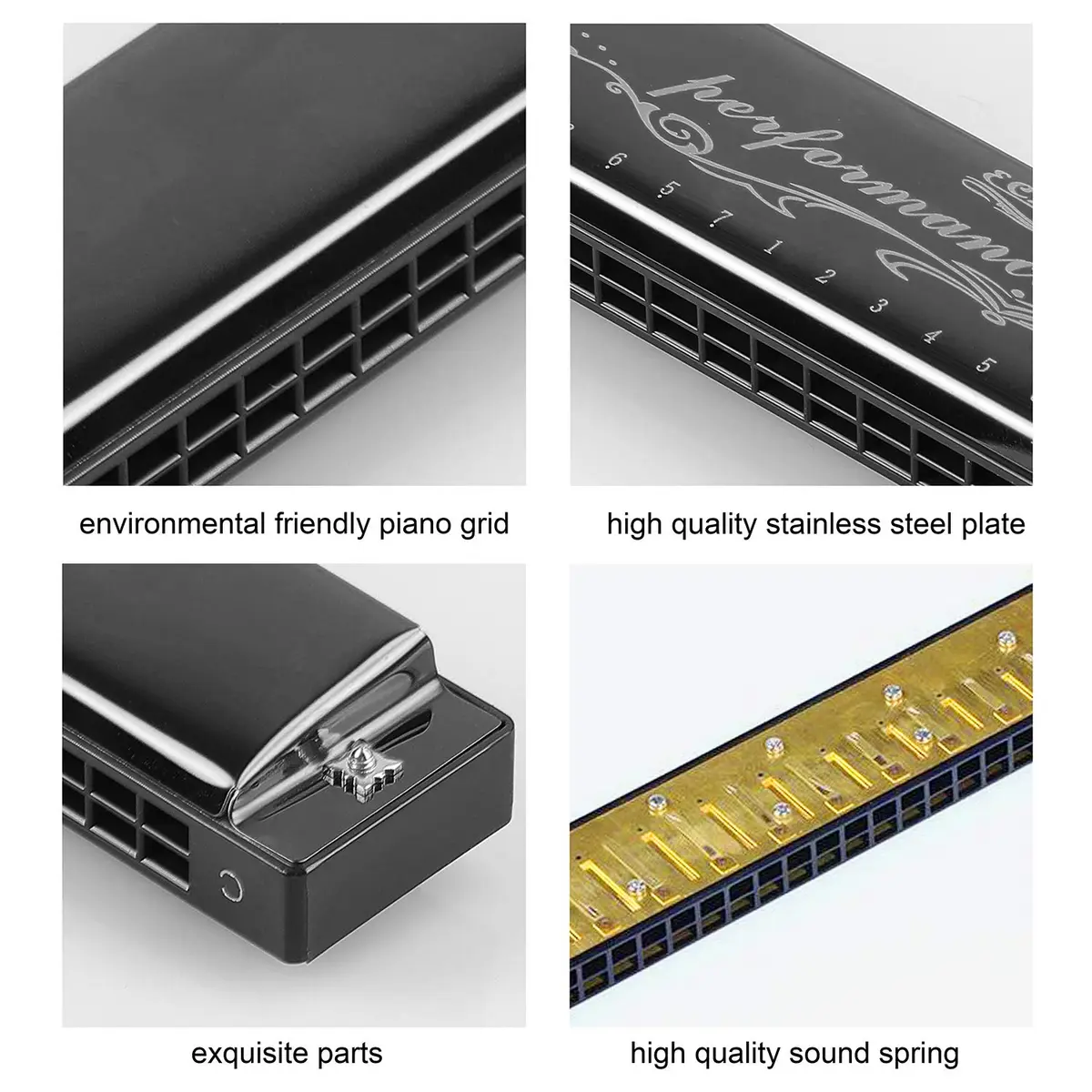 EastyGold Harmonica Key of C 24 Hole Polyphony Diatonic Mouth Organ | Perfect for Blues & Jazz Beginners - view 6