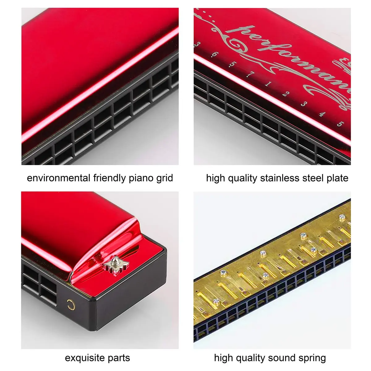EastyGold Harmonica Mouthorgan Harp 24 Hole C Key | Polyphonic Diatonic Instrument for Blues & Folk - view 6