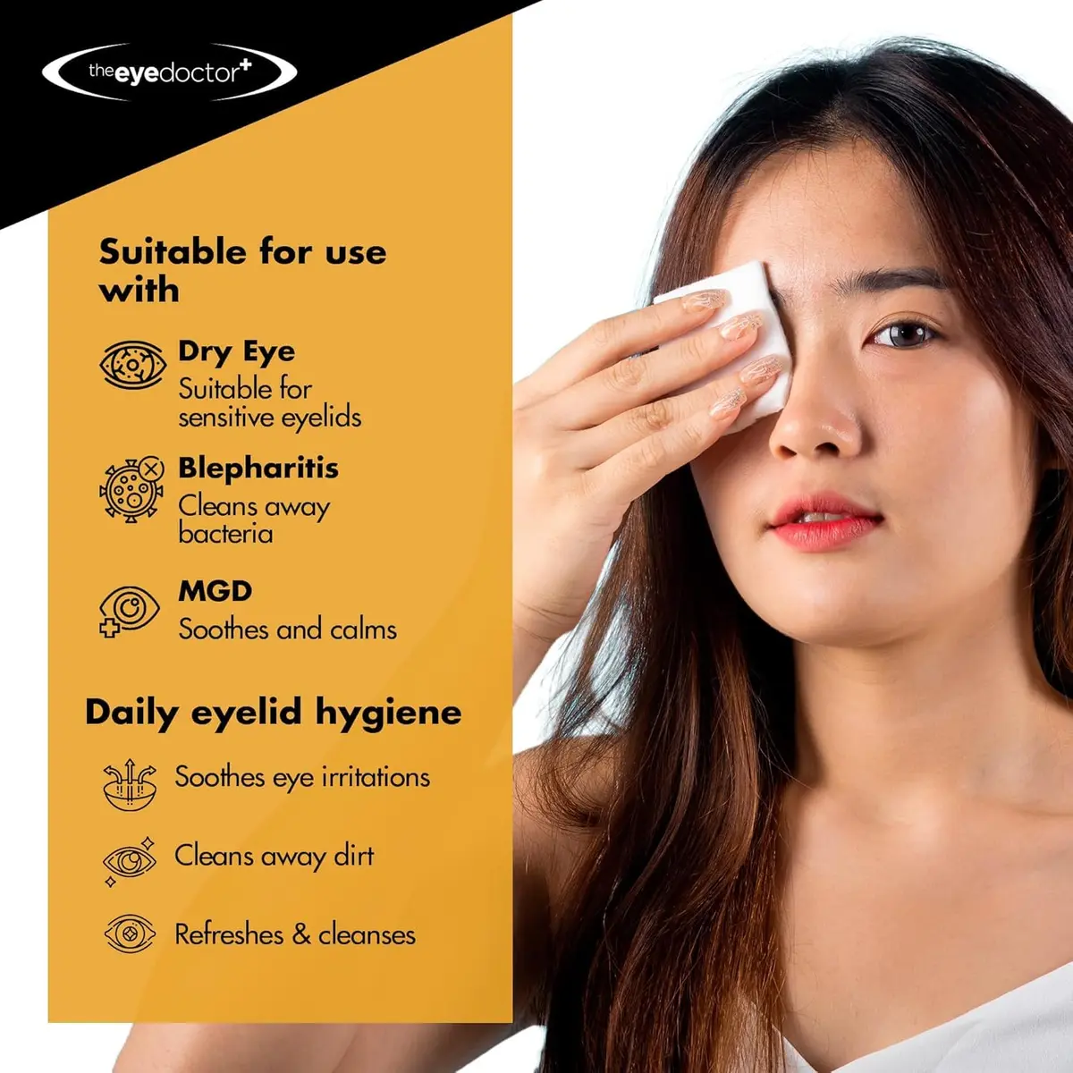 The Eye Doctor Biodegradable Eyelid Wipes 40 Count (1.5 oz) | Gentle Sensitive Eye Cleaner for Daily Lid Care - view 3