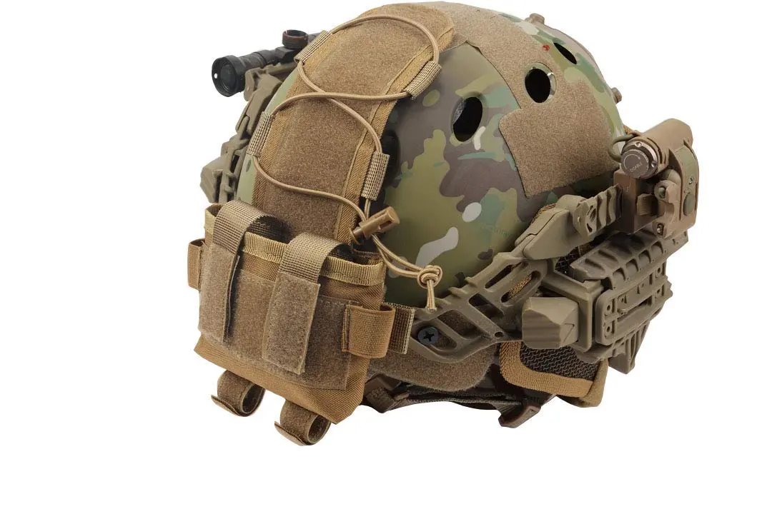 WOLF SLAVES Helmet Battery Pouch MK2 - Counterweight 600D Nylon Helmet Bag for Shooting, Cycling, Hiking, Camping - Coyote Brown - main product image
