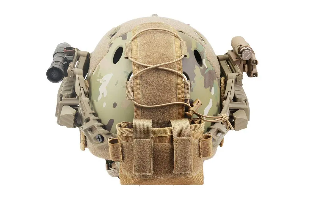 WOLF SLAVES Helmet Battery Pouch MK2 - Counterweight 600D Nylon Helmet Bag for Shooting, Cycling, Hiking, Camping - Coyote Brown - view 3