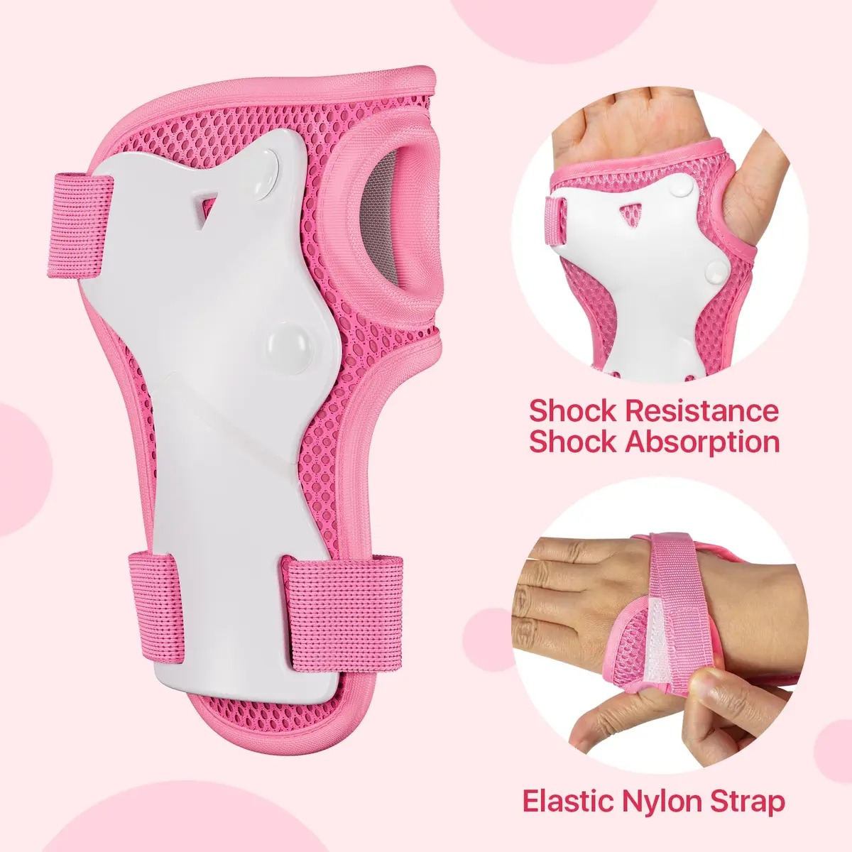 CKE Kids Knee Pads and Elbow Pads with Wrist Guards 3-in-1 Protective Gear Set for Skating, Cycling, Scooter (Pink, Small) - view 3