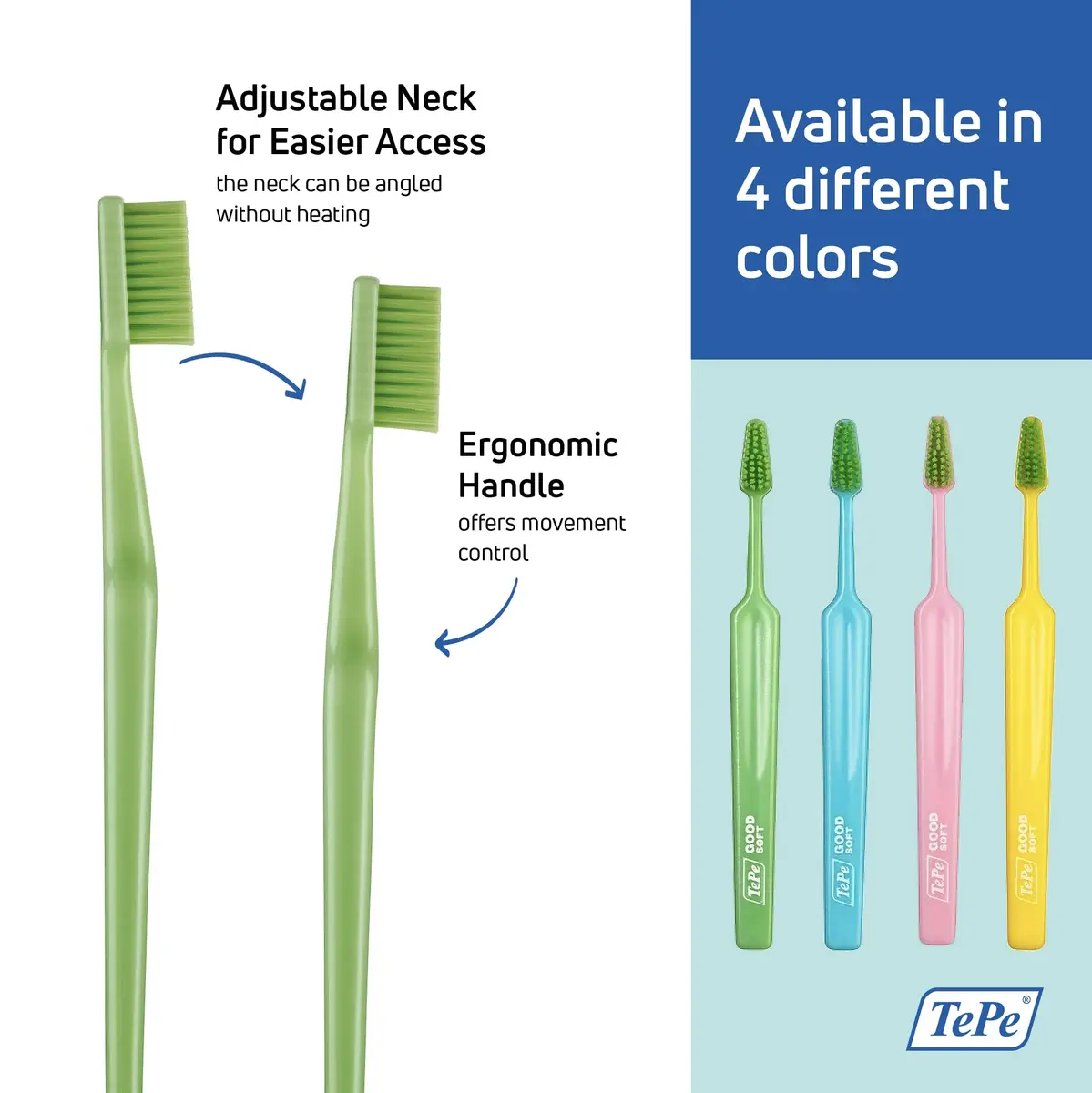TePe Good Soft-Bristle Toothbrush Regular 1 Count (16.4g) | Bio-based Bristles & Handle - view 5