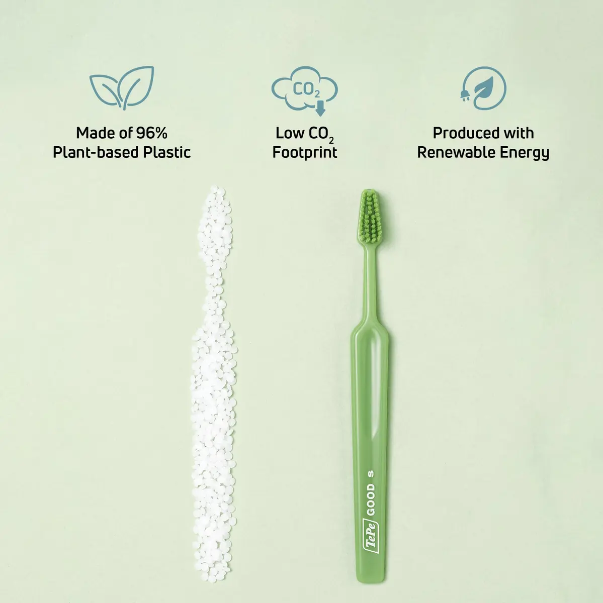TePe Good Soft-Bristle Toothbrush Regular 1 Count (16.4g) | Bio-based Bristles & Handle - view 6