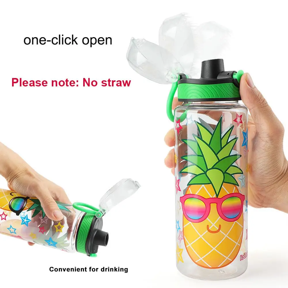 Home Tune 23oz Pineapple Water Bottle for Kids | Leak-Proof, BPA Free, Easy Clean, School & Travel - view 5