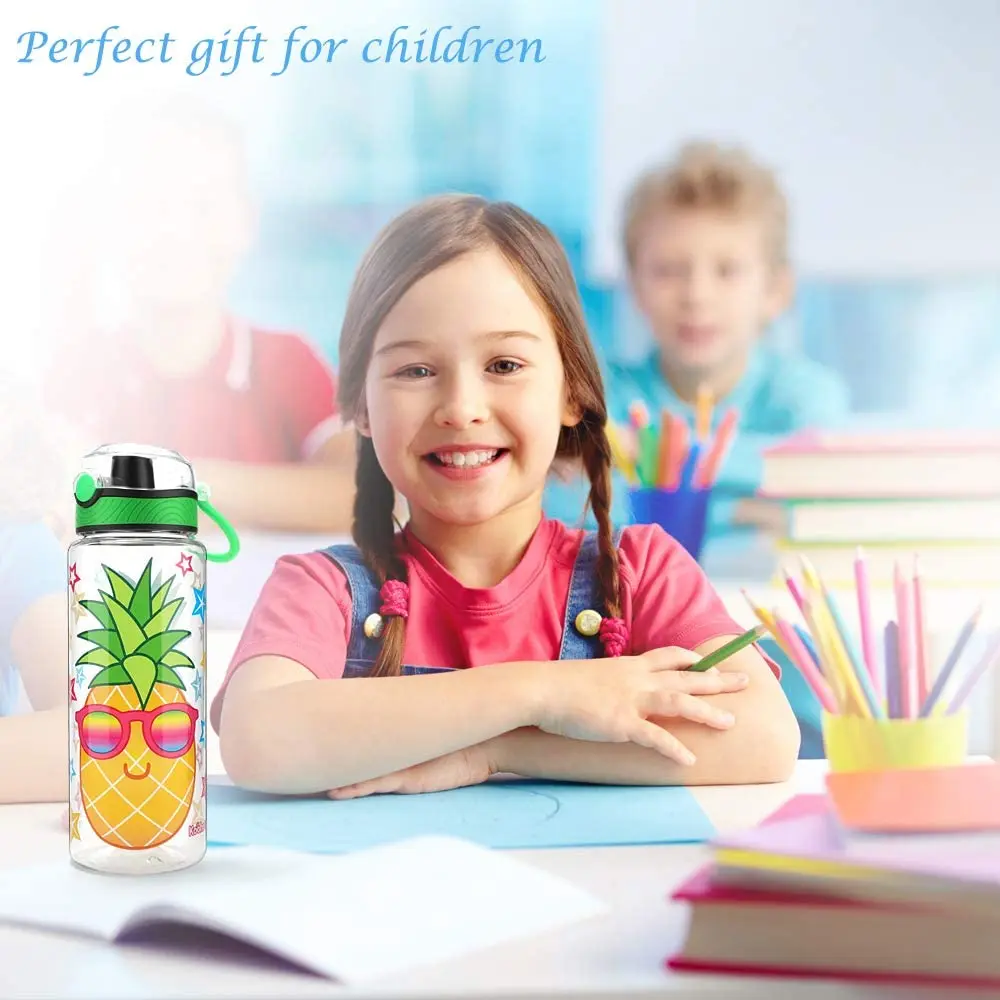 Home Tune 23oz Pineapple Water Bottle for Kids | Leak-Proof, BPA Free, Easy Clean, School & Travel - view 8
