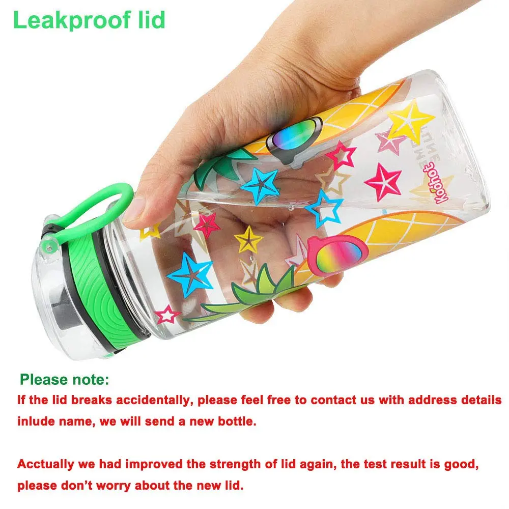 Home Tune 23oz Pineapple Water Bottle for Kids | Leak-Proof, BPA Free, Easy Clean, School & Travel - view 4