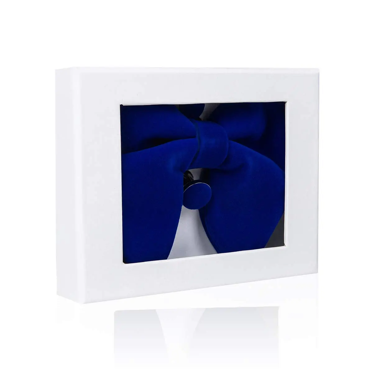 GUSLESON Velvet Big Bow Tie for Men Royal Blue | Pre-tied & Adjustable - view 4