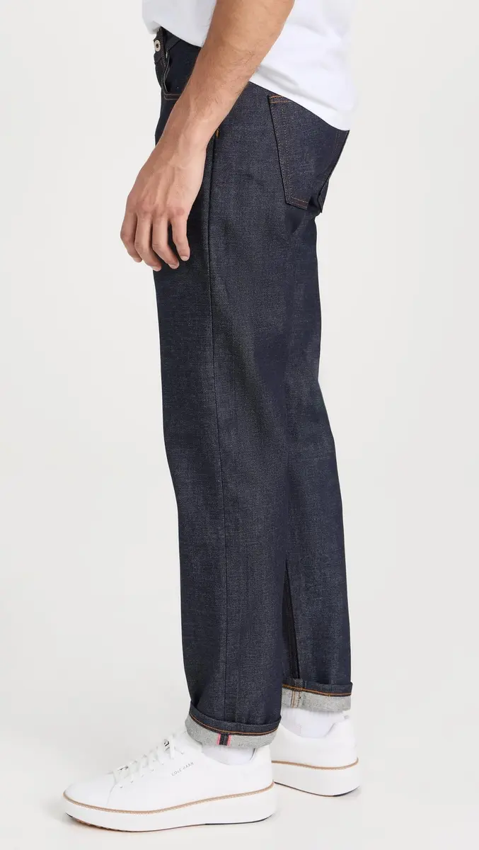 Naked & Famous Denim Easy Guy - Dirty Fade Selvedge 34 | Relaxed Tapered Fit, Indigo - view 4
