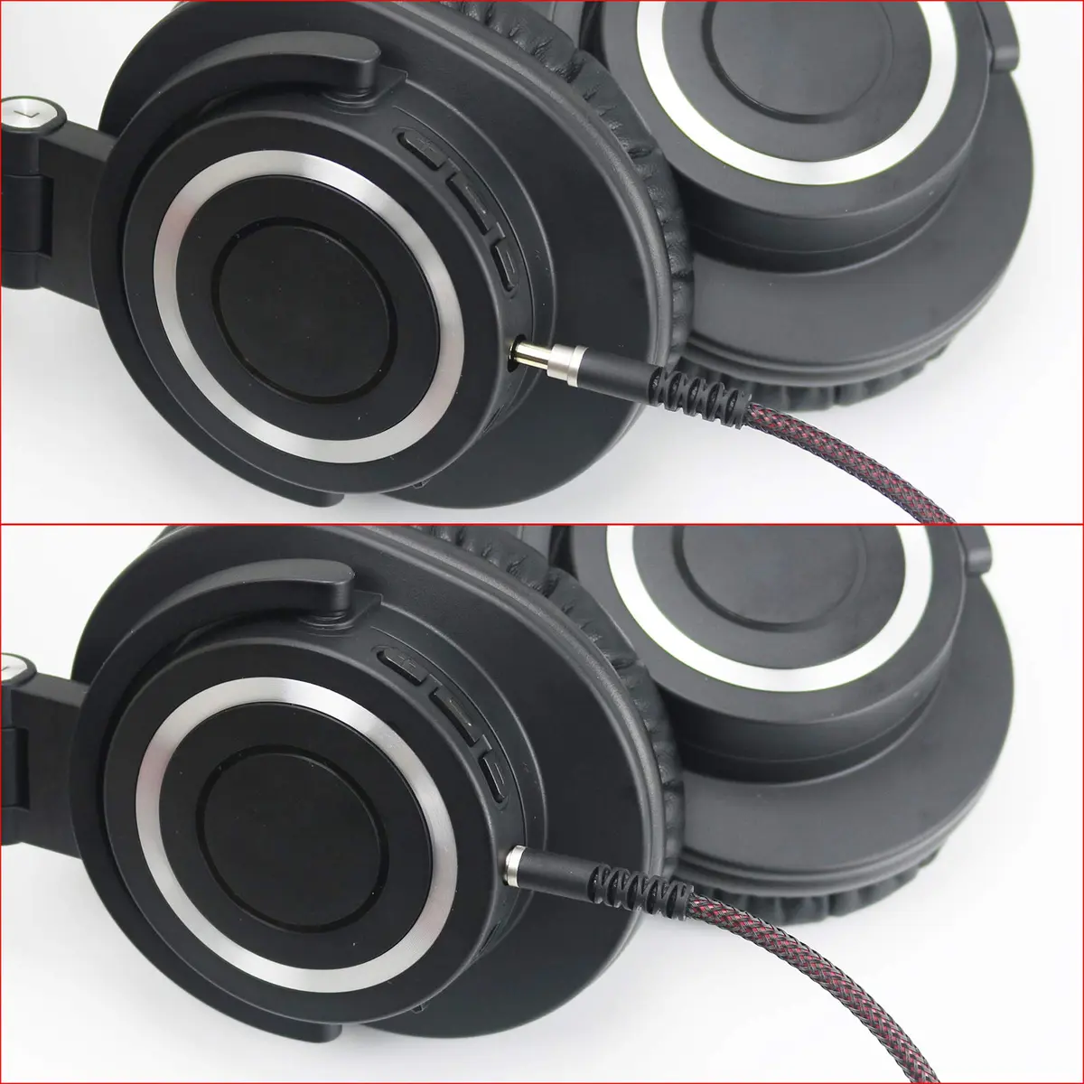NewFantasia Replacement Audio Upgrade Cable 1.5m (4.9ft) with 3.5mm & 6.35mm Adapters | Braided OFC Wire for Audio-Technica Headphones - view 6