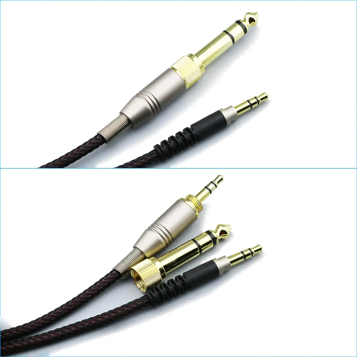 NewFantasia Replacement Audio Upgrade Cable for Audio-Technica ATH-M50xBT Headphones | 1.2m (4ft) Braided Tangle-Free - view 3