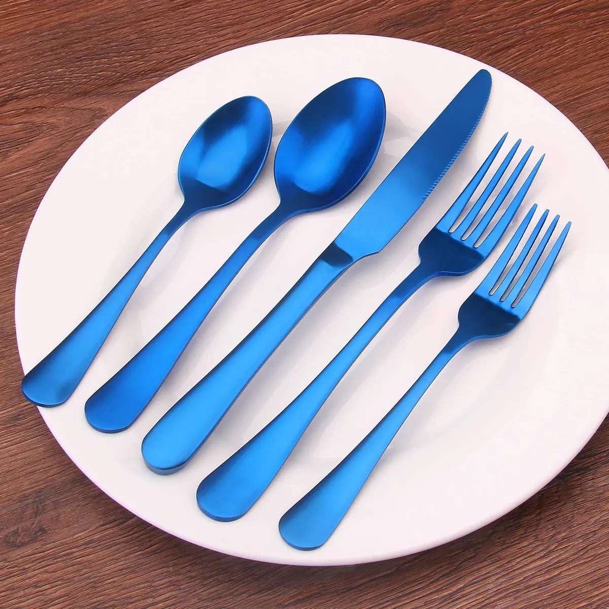 sharecook Flatware Set, Satin Finish 20-Piece, Service for 4 | Modern Stainless Steel Cutlery - view 5