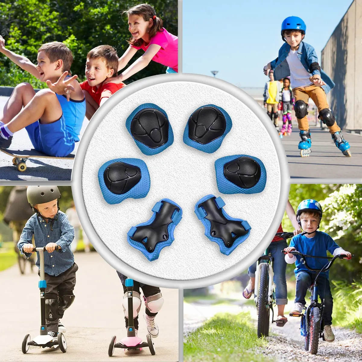 CKE Toddler Knee Pads and Elbow Pads with Wrist Guards for Kids,Blue S | Impact Protection Gear for Kids 3-8 - view 5