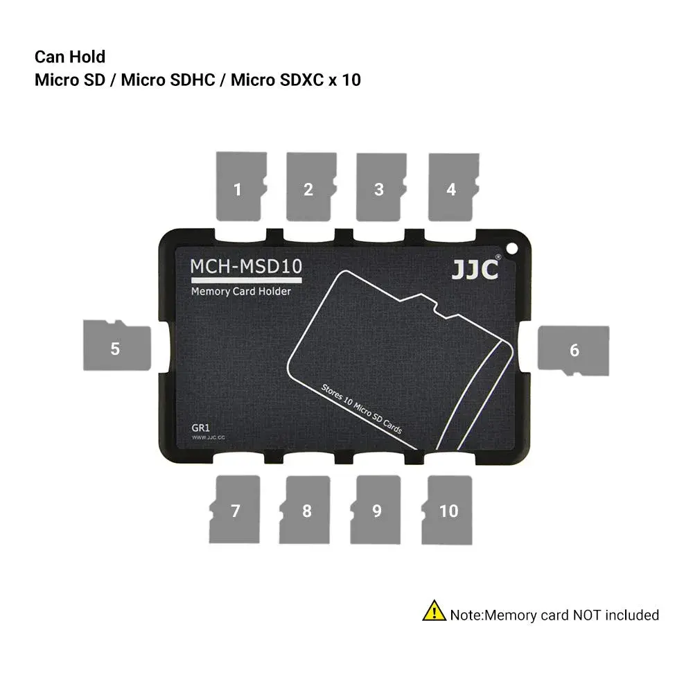 JJC 10-Slot Micro SD Card Holder Case | Ultra Slim Credit Card Size Lightweight Portable TF MSD Memory Card Storage - view 7