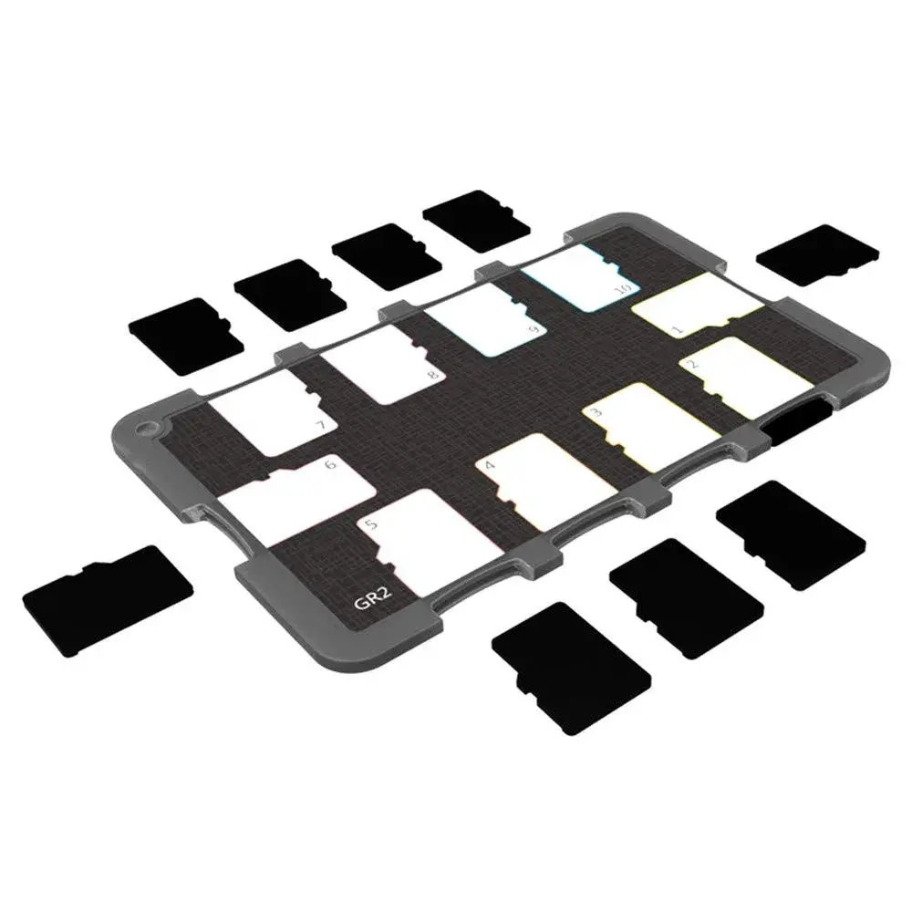 JJC 10-Slot Micro SD Card Holder Case | Ultra Slim Credit Card Size Lightweight Portable TF MSD Memory Card Storage - view 8