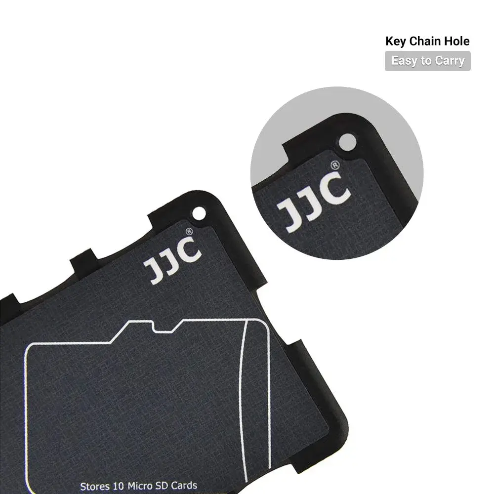 JJC 10-Slot Micro SD Card Holder Case | Ultra Slim Credit Card Size Lightweight Portable TF MSD Memory Card Storage - view 3