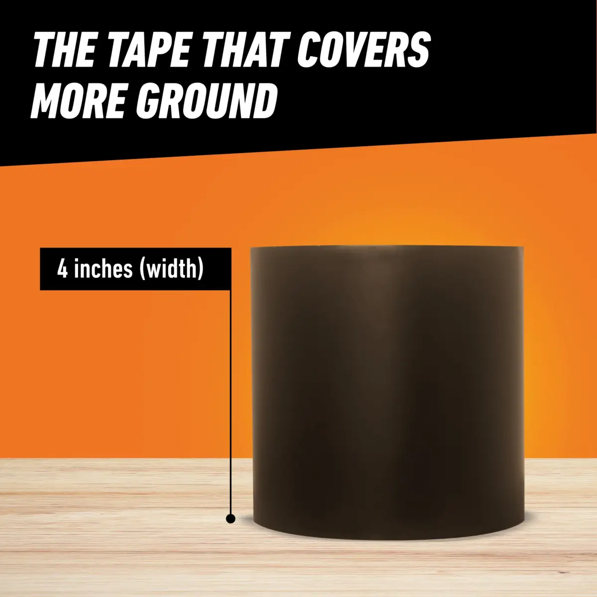 Gorilla Waterproof Patch & Seal Tape, Black, 4" x 10' (Pack of 4) | Permanent Weather Resistant Seal for Leaks and Repairs - view 6