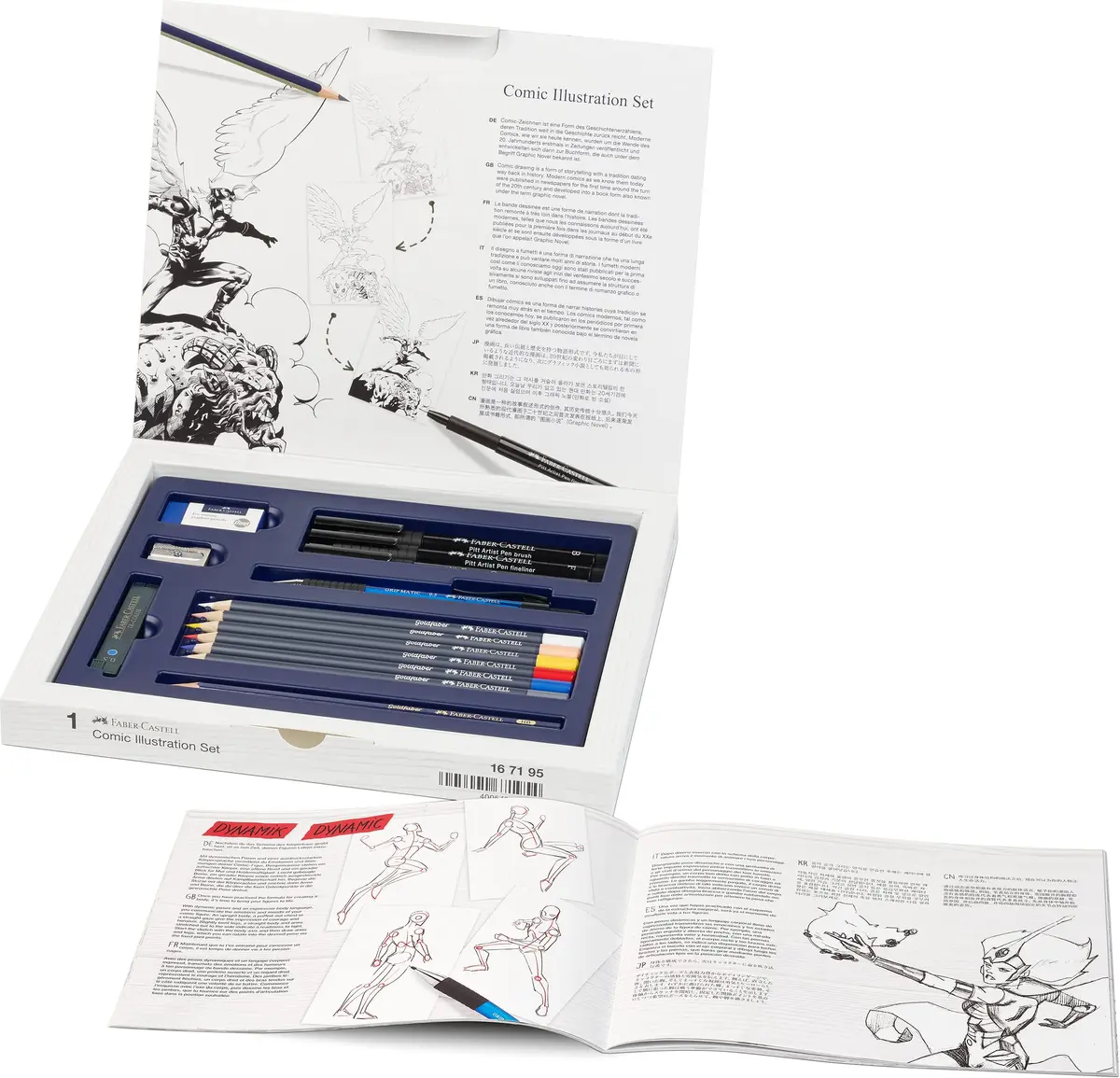 Faber-Castell Comic Illustration Set - The Famazings Superhero Comic Book Drawing Kit - Draw with Pitt Artist Pens & Goldfaber Coloring Pencils | Beginner Comic Art Kit - view 2