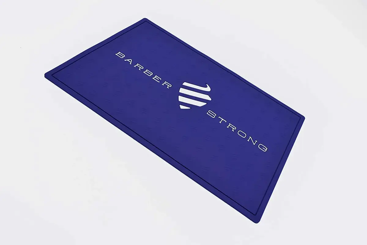 Barber Strong The Barber Mat 19" x 13" Blue | Professional Salon & Spa Workstation Mat - view 5