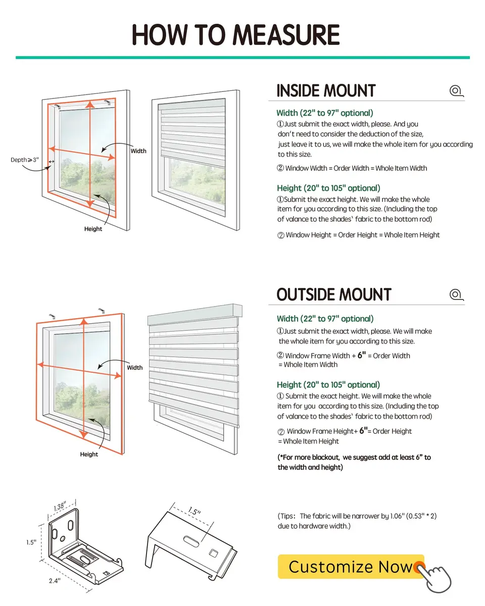 Yoolax Motorized Zebra Blinds with Remote | Room Darkening Smart Blinds for Home & Office - view 6