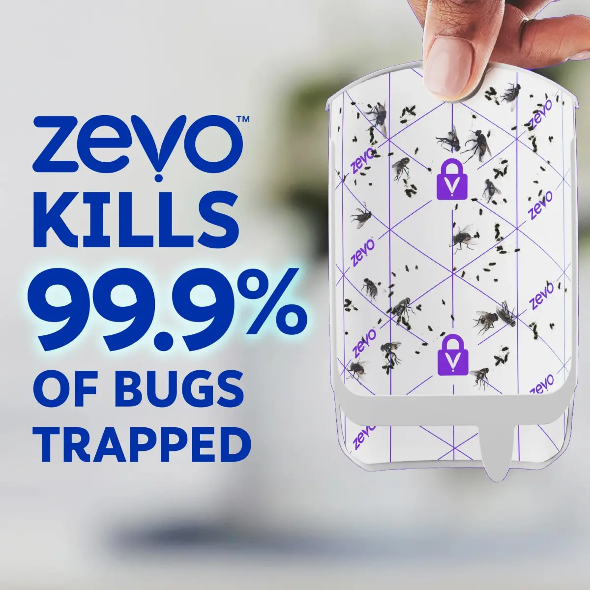 Zevo Flying Insect Trap with Refill | Catches Fruit Flies, Gnats & House Flies 24/7 | 1 Device & 1 Cartridge - view 7