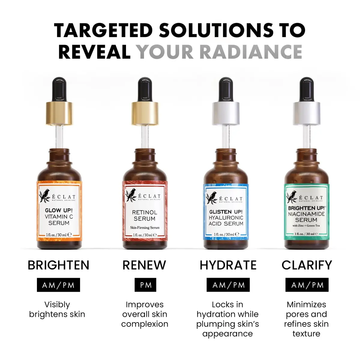 Eclat Skincare Renewing Retinol Serum 30ml (1 Fl Oz) | Anti-Aging Face Serum with Hyaluronic Acid & Aloe Vera - view 5