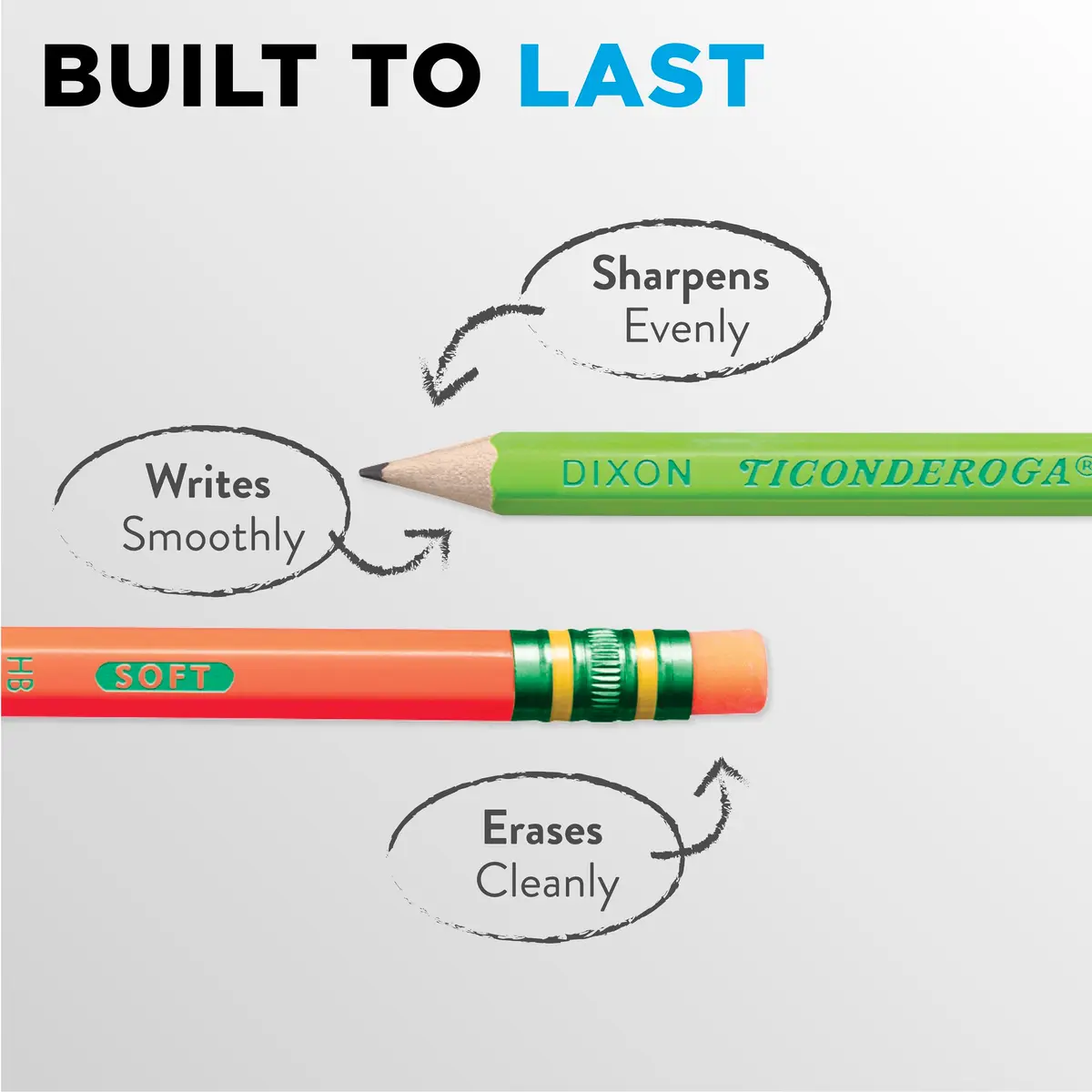 Ticonderoga Wood-Cased Pencils, Pre-Sharpened | Bright Neon Colors, #2 Graphite, Kid-Safe, 18 Count - view 4