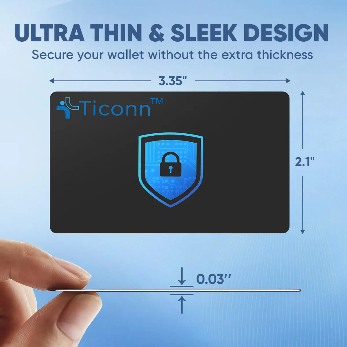 TICONN RFID Blocking Card 4 Pack | Anti-Theft NFC Credit Card Protector for Wallets & Passports - view 4