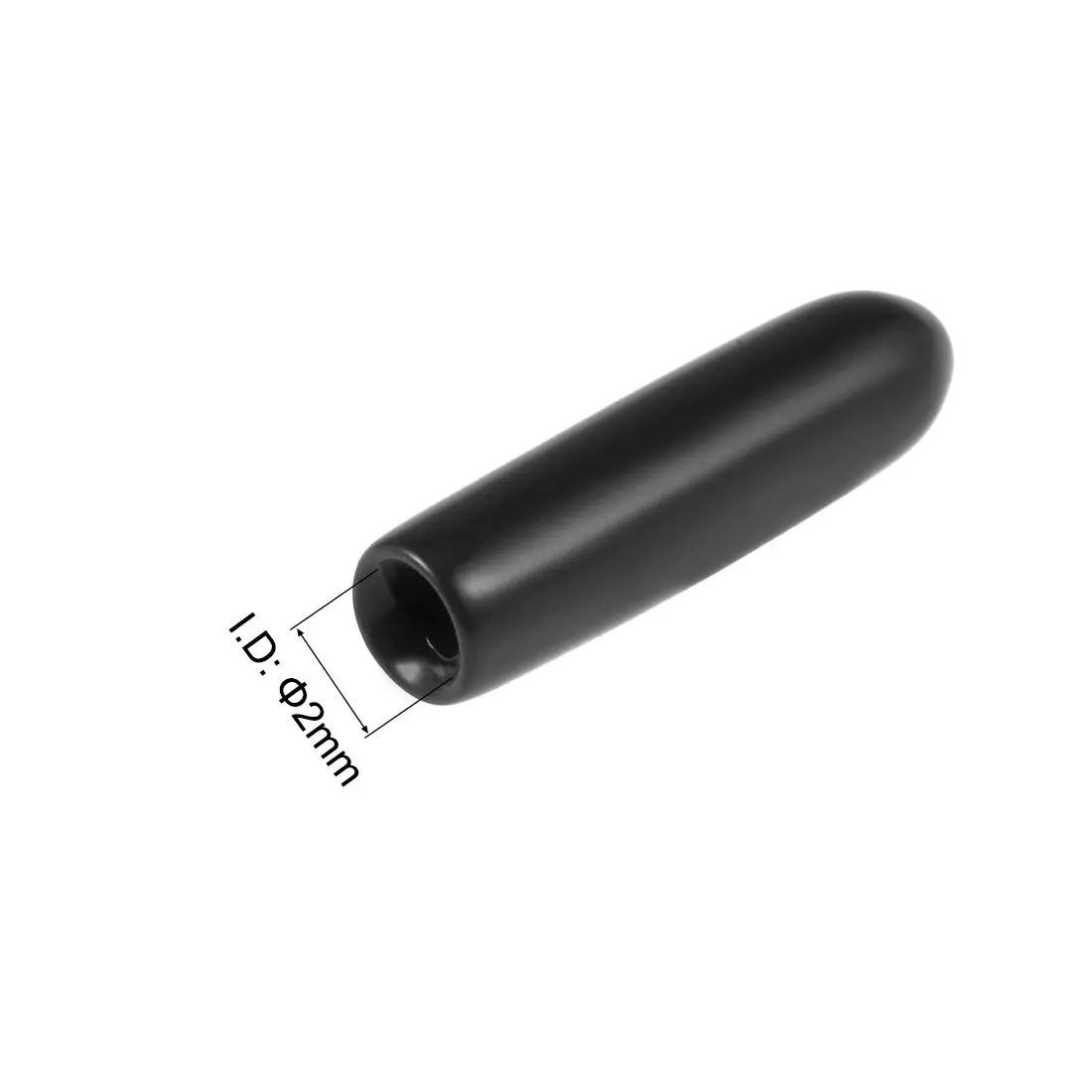 uxcell Black 100pcs Rubber End Caps 2mm ID Vinyl Round Tube Bolt Cap Cover Screw Thread Protectors | Protects Floors & Furniture - view 3