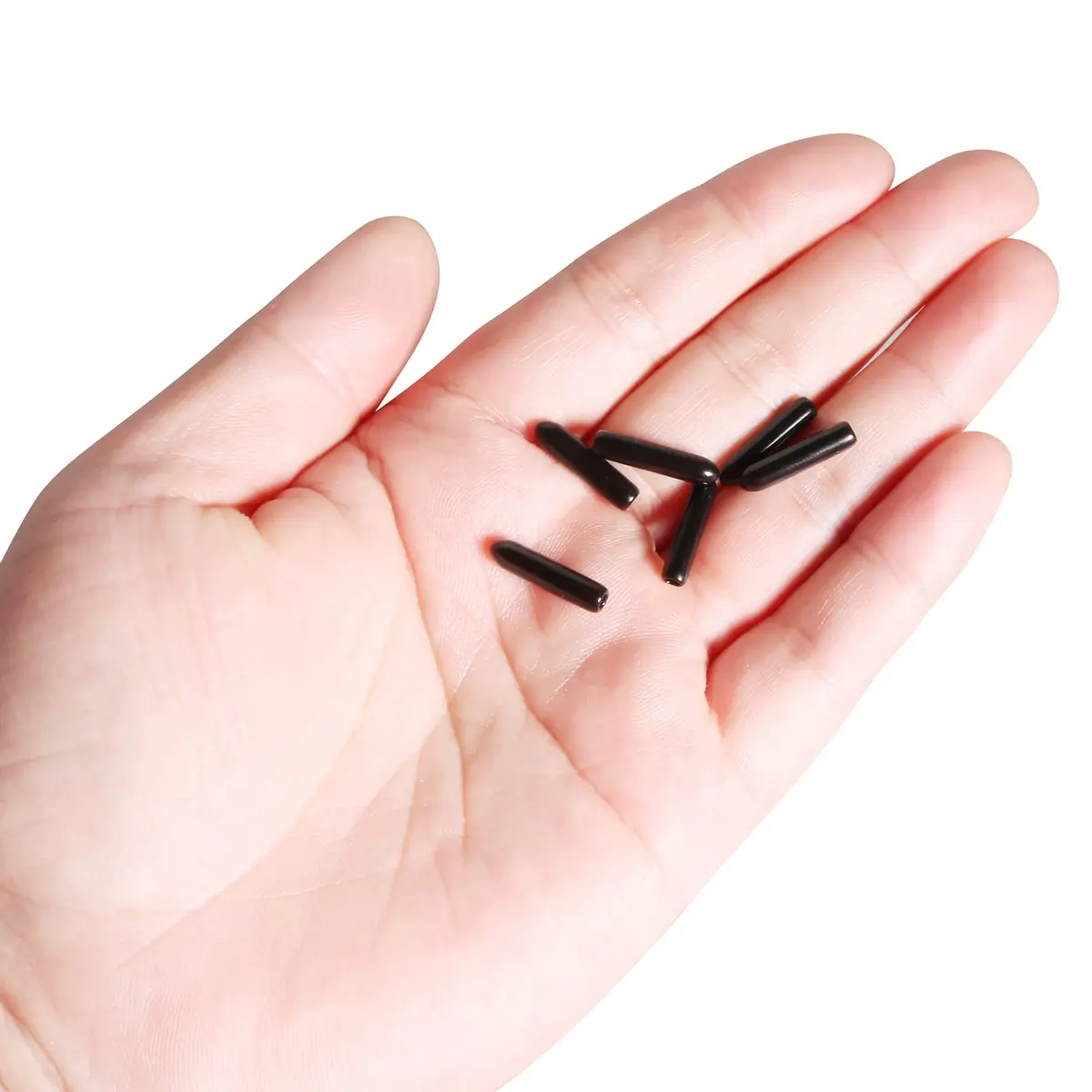 uxcell Black 100pcs Rubber End Caps 2mm ID Vinyl Round Tube Bolt Cap Cover Screw Thread Protectors | Protects Floors & Furniture - view 4