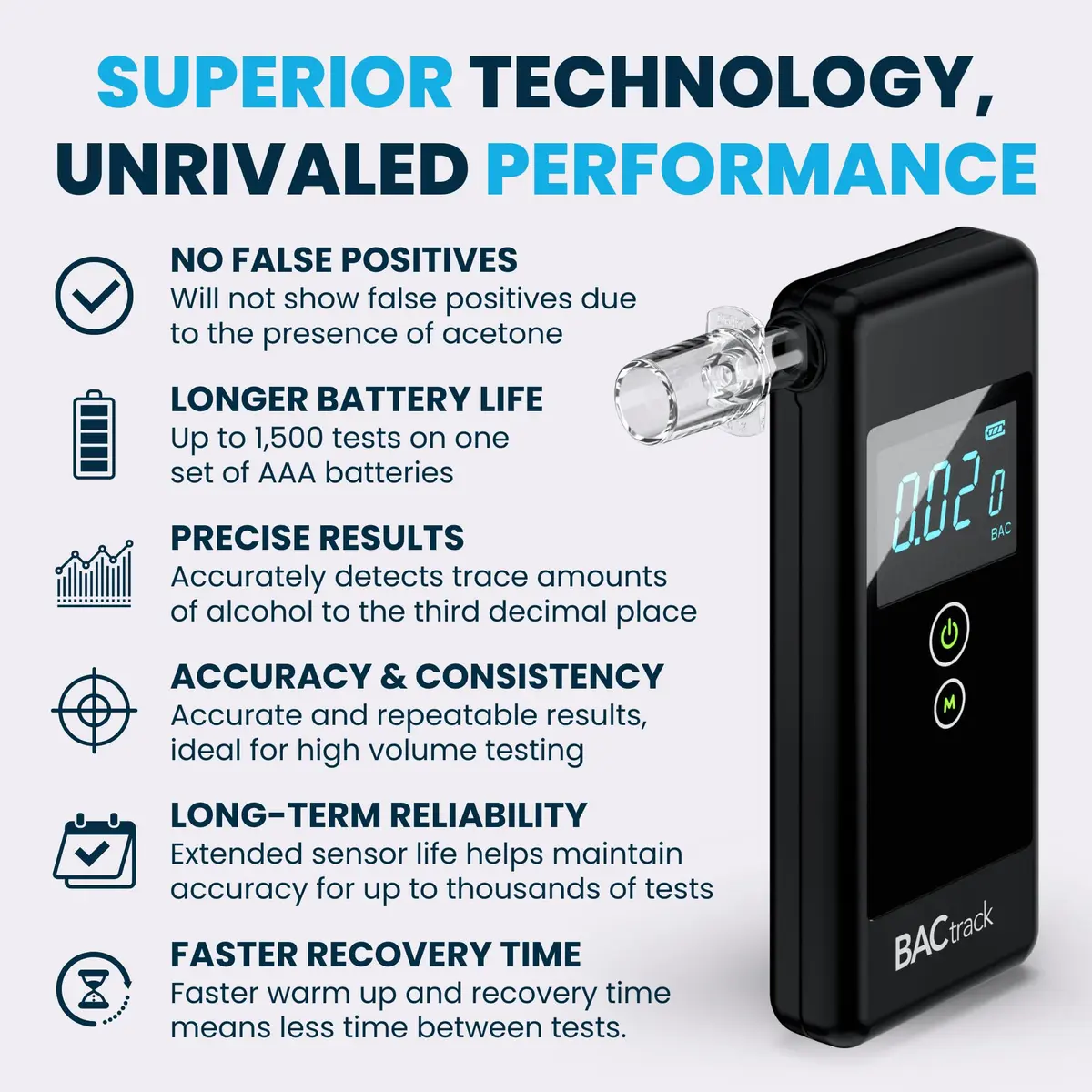 BACtrack Trace Breathalyzer 2-Pack | Police-Grade DOT/NHTSA Compliant Alcohol Tester - view 4