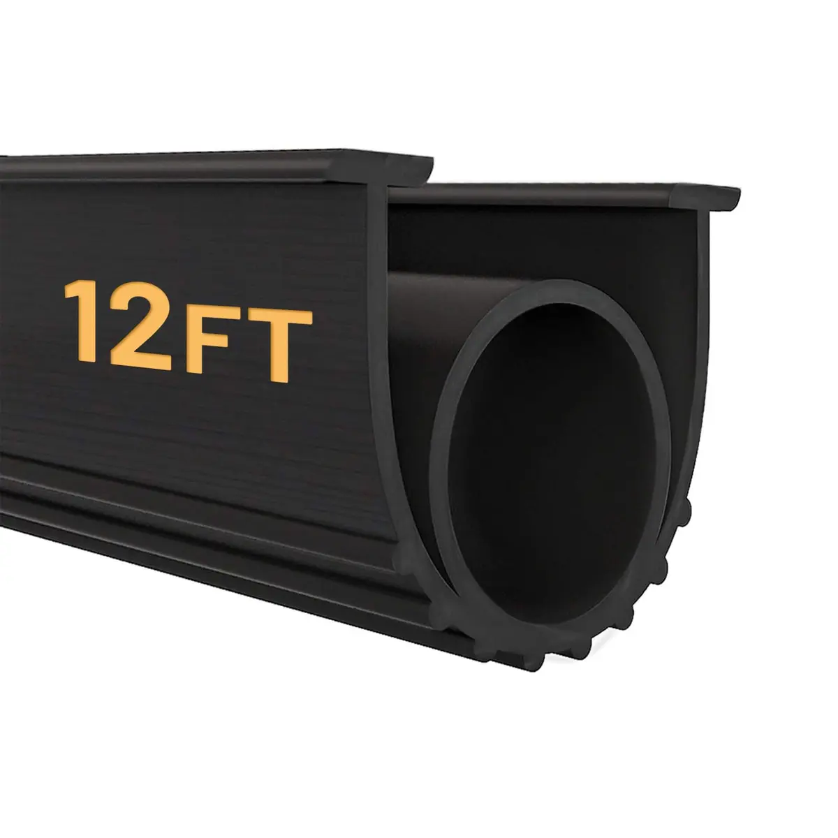 DGSL Garage Door Bottom Seal 12 FT | Heavy Duty Rubber Weatherproofing for Airtight & Watertight Seal - main product image
