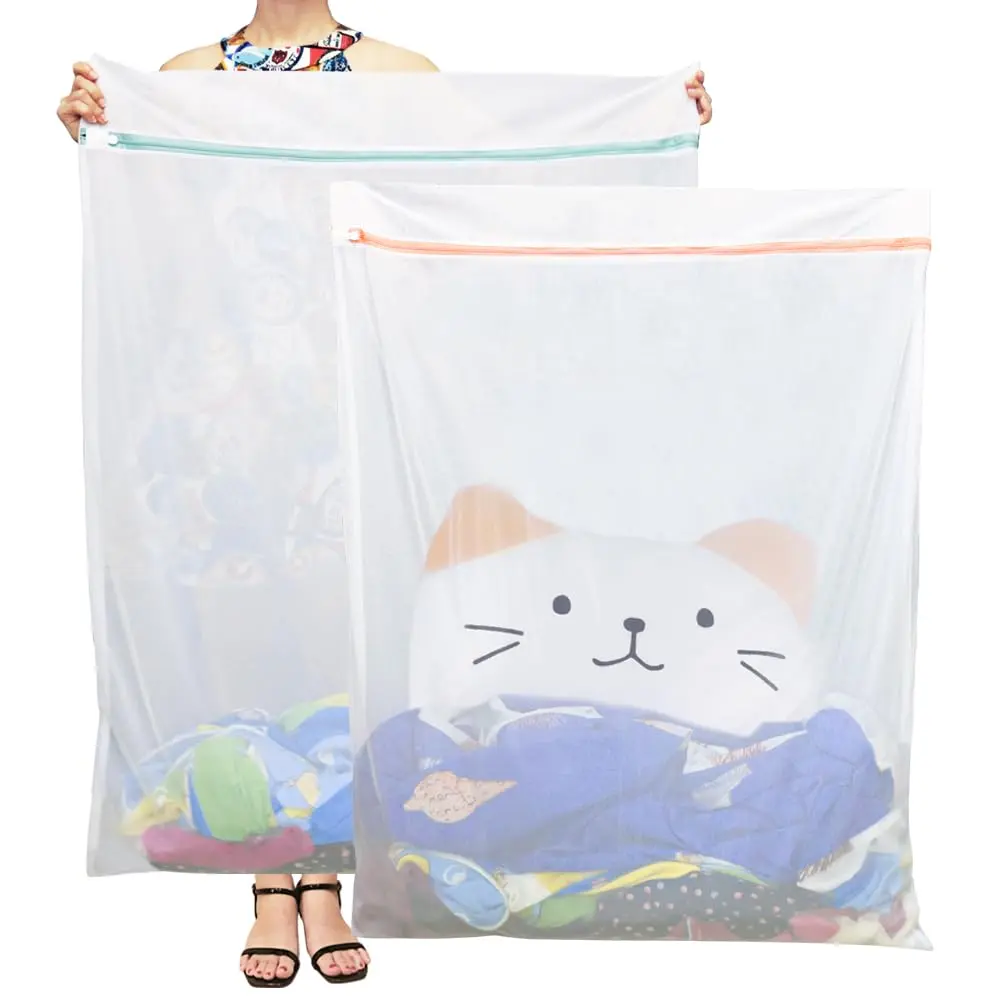 Tenn Well Extra Large Mesh Laundry Bags 43x35" | Jumbo for Blankets & Bedding - main product image