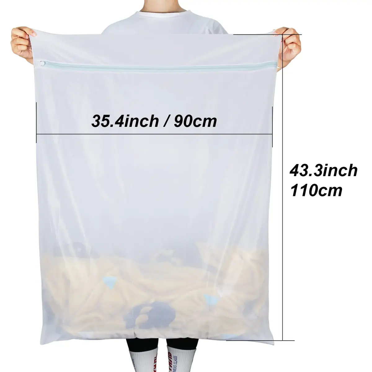 Tenn Well Extra Large Mesh Laundry Bags 43x35" | Jumbo for Blankets & Bedding - view 2
