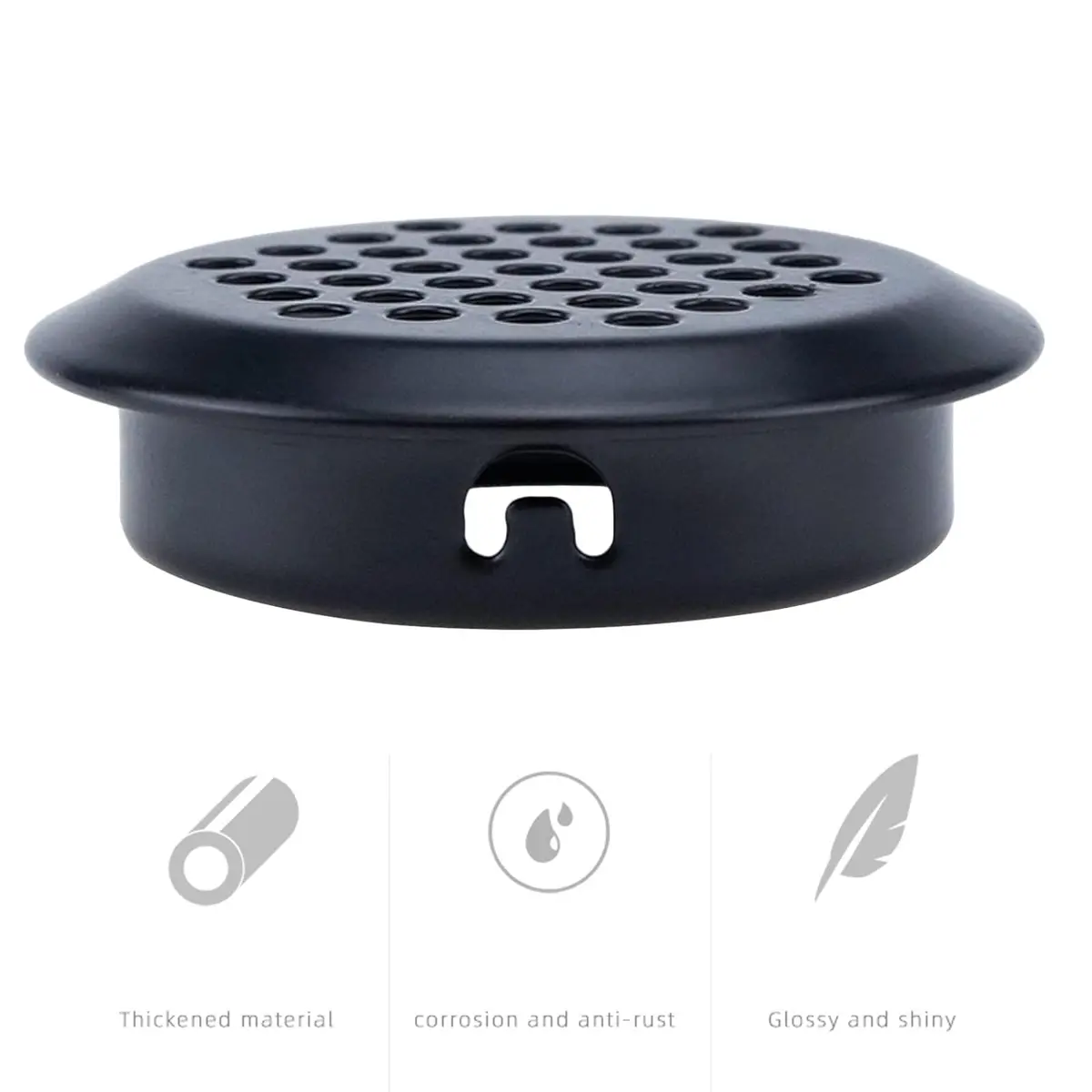 MY MIRONEY 10PCS Black Circular Soffit Air Vents, 1.4" Mounting Diameter | Durable Stainless Steel Vent for Cabinets & Offices - view 3