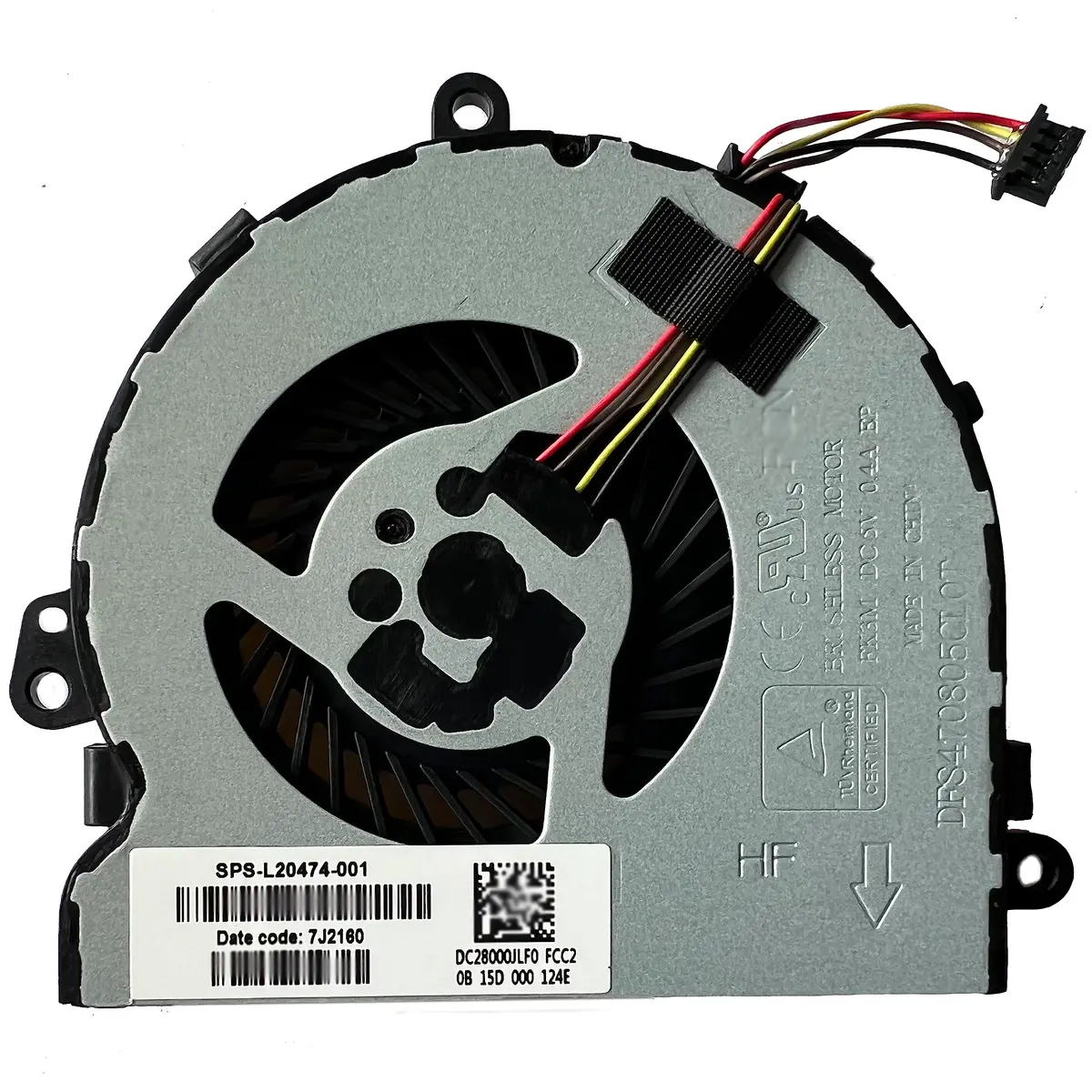 hk - Part Fan Replacement for HP 250 G7 CPU Cooling Fan SPS L20474-001 UMA | 4-Pin 5V Polycarbonate - main product image