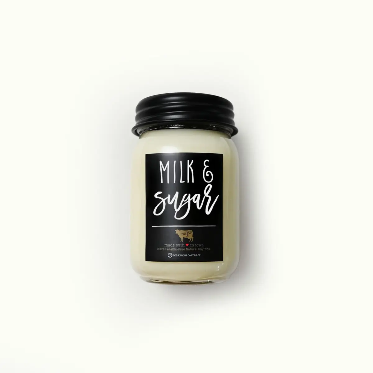 Milkhouse Candle Company Milk & Sugar Soy Scented Candle 340g (12 Oz) | Farmhouse Collection Jar Candle with 70+ Hour Burn Time - view 3