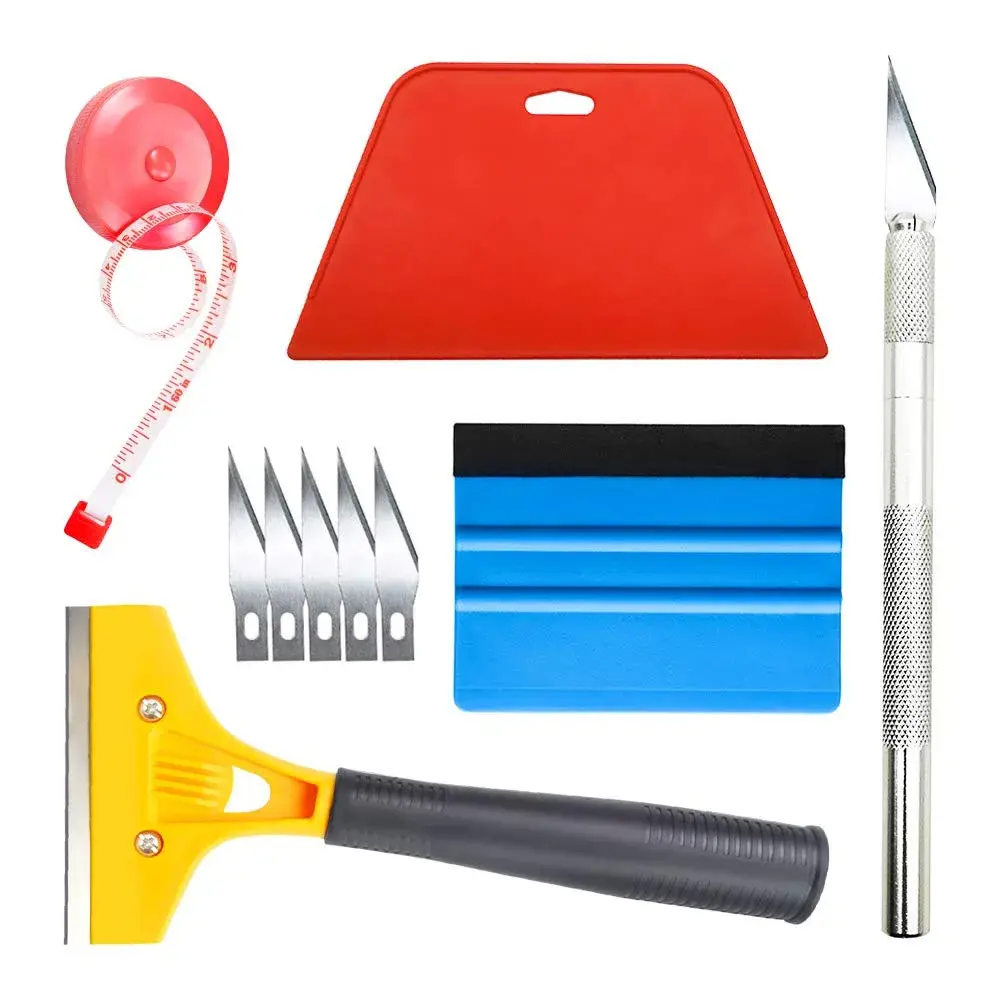tiptopcarbon Wallpaper Smoothing Tool Kit with 8 Inch Scraper & Craft Knife | 10-Piece Set - main product image