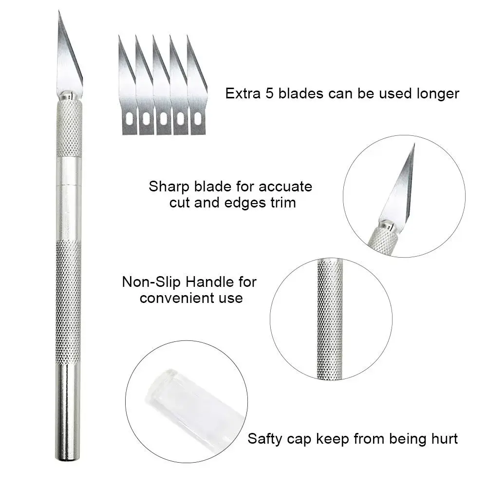 tiptopcarbon Wallpaper Smoothing Tool Kit with 8 Inch Scraper & Craft Knife | 10-Piece Set - view 3